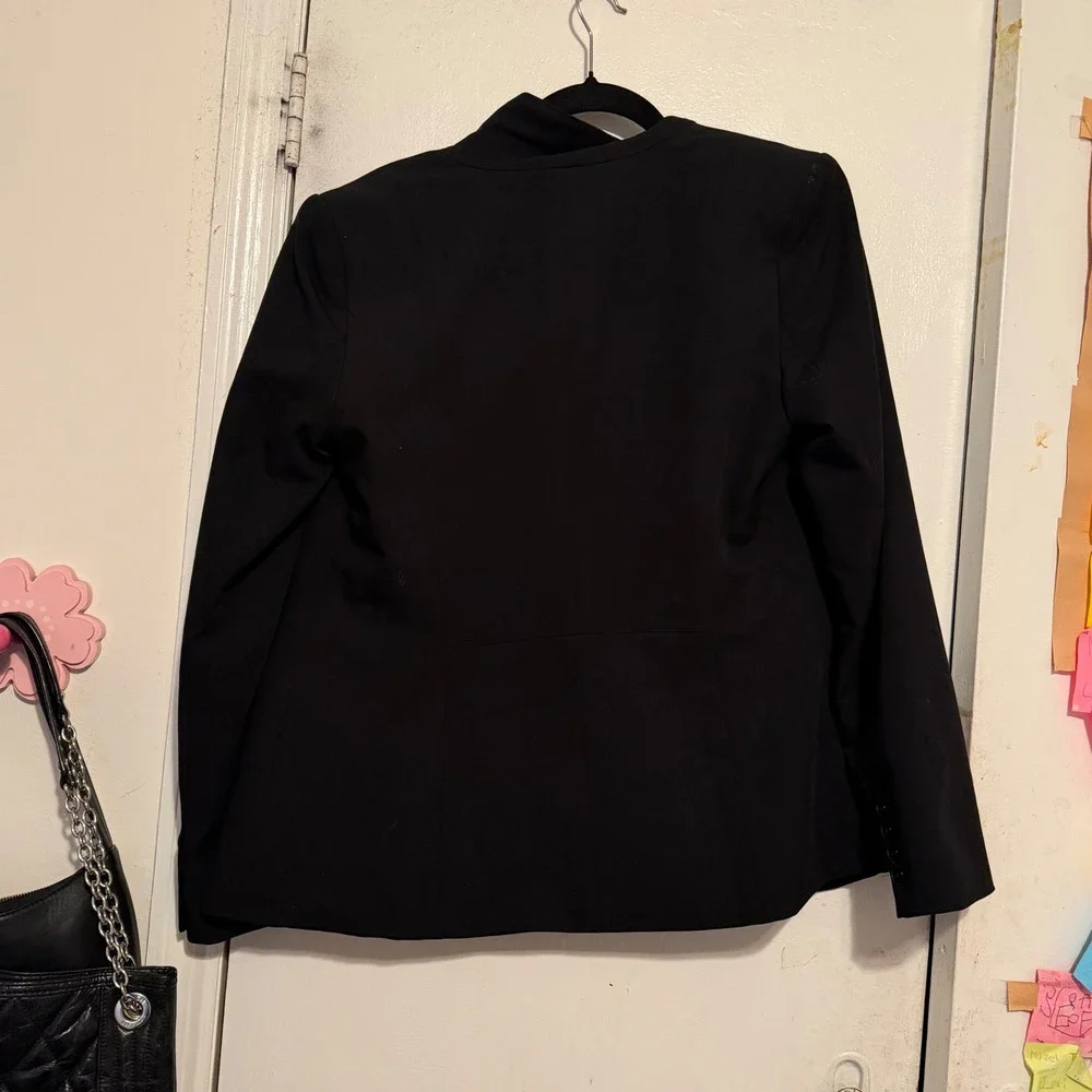 Liz Claiborne Blazer Black Size 8 Career Minimalist Work Office